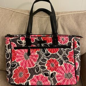 Vera Bradley travel laptop tote in Cherry Blossom